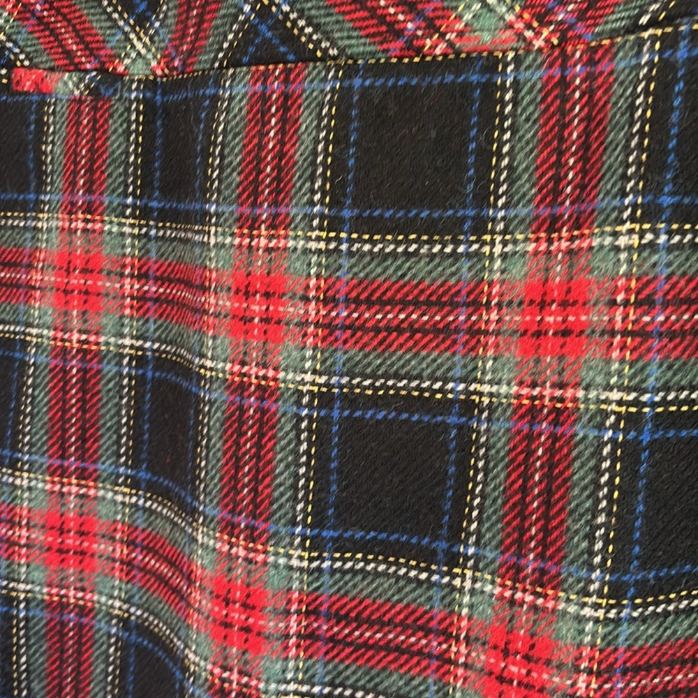 L.L. Bean Red and Black Plaid Pencil Skirt - Picture 3 of 12
